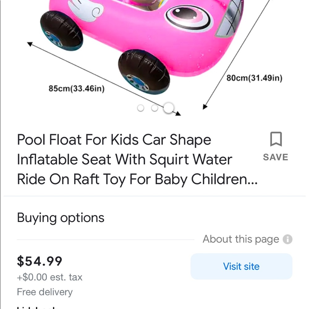Pool float for child/baby.